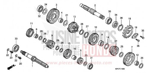 BOITE DE VITESSES XL125VB de 2011